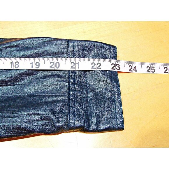 Erin London Sheen Shiny Faux Leather Like Lightweight Fashion Jacket Coat Sz M/L - Picture 8 of 12